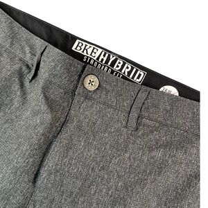 BKE Hybrid Shorts Mens 36 Standard Fit Heather Grey Polyester TS001391M